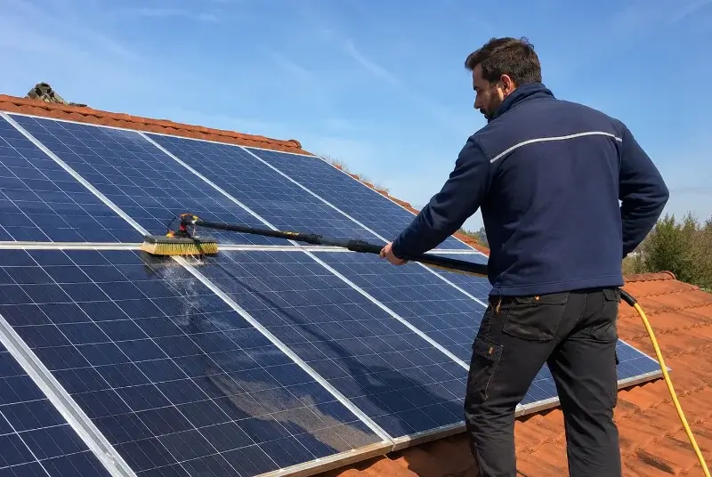 Nettoyage et entretien de panneaux solaires à Saint-Maurice-de-Rémens